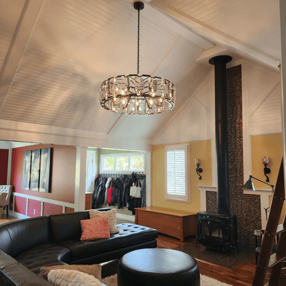 Harlow Multicurve Crystal Round Chandelier-Nobipets