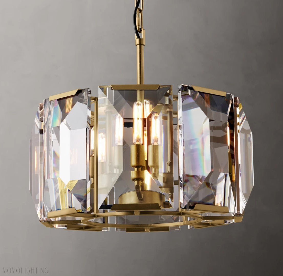 Harlow Multicurve Crystal Round Chandelier-Nobipets