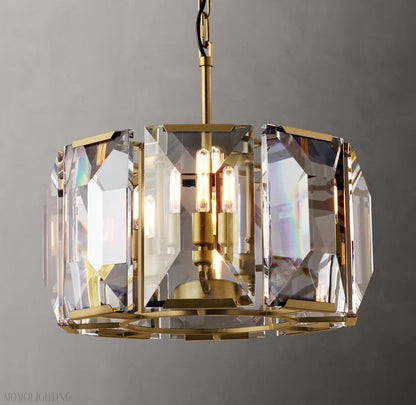 Harlow Multicurve Crystal Round Chandelier-Nobipets