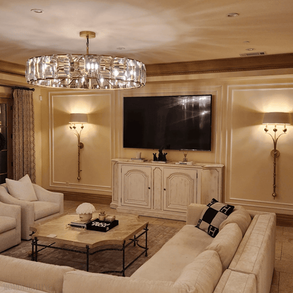 Harlow Multicurve Crystal Round Chandelier-Nobipets