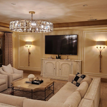 Harlow Multicurve Crystal Round Chandelier-Nobipets