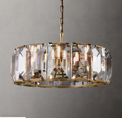Harlow Multicurve Crystal Round Chandelier-Nobipets
