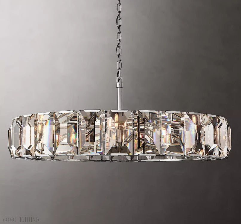 Harlow Multicurve Crystal Round Chandelier-Nobipets