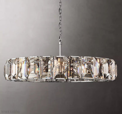 Harlow Multicurve Crystal Round Chandelier-Nobipets