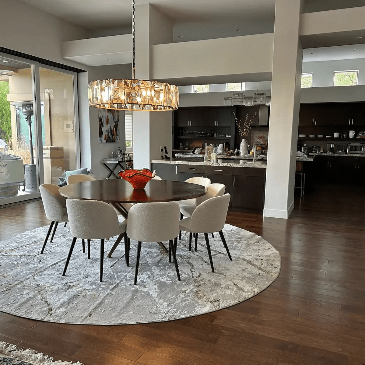 Harlow Multicurve Crystal Round Chandelier-Nobipets