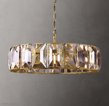 Harlow Multicurve Crystal Round Chandelier-Nobipets