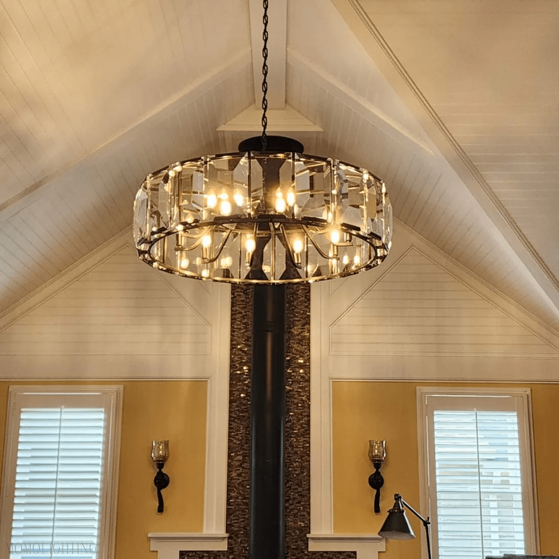 Harlow Multicurve Crystal Round Chandelier-Nobipets