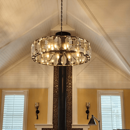 Harlow Multicurve Crystal Round Chandelier-Nobipets