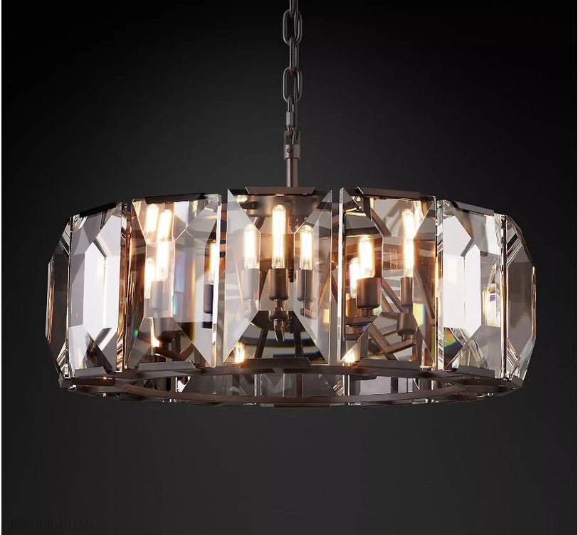 Harlow Multicurve Crystal Round Chandelier-Nobipets