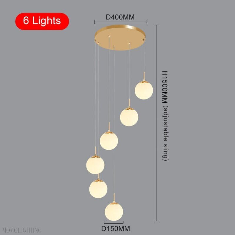 Harriet Orb Foyer Chandelier-Nobipets