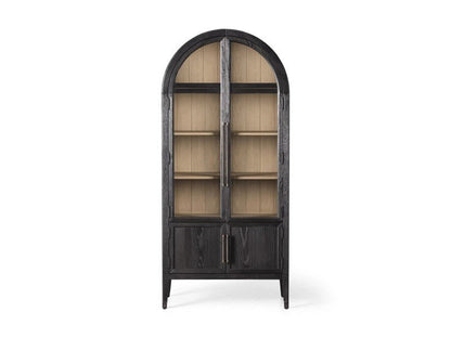 Hattie Glass-Door Oak Cabinet | Modern Farmhouse Design