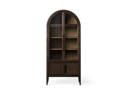 Hattie Glass-Door Oak Cabinet | Modern Farmhouse Design
