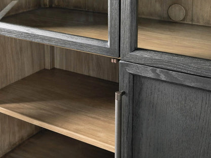 Hattie Glass-Door Oak Cabinet | Modern Farmhouse Design