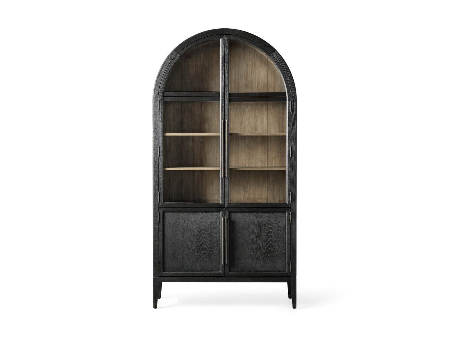 Hattie Glass-Door Oak Cabinet | Modern Farmhouse Design