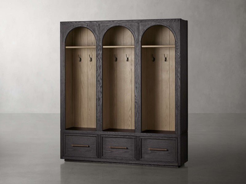 Hattie Triple Entryway Cabinet in Oak 69.75"W