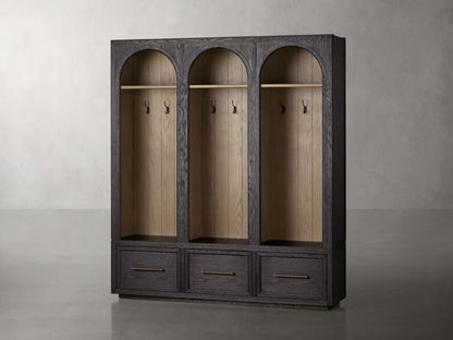 Hattie Triple Entryway Cabinet in Oak 69.75"W