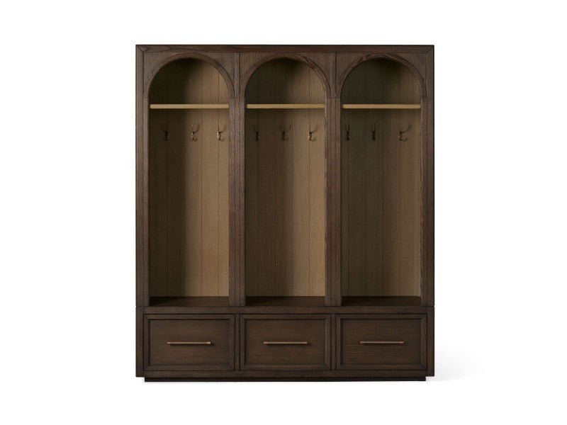 Hattie Triple Entryway Cabinet in Oak 69.75"W