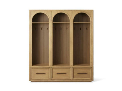 Hattie Triple Entryway Cabinet in Oak 69.75"W