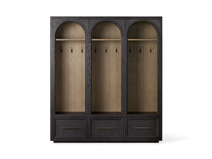 Hattie Triple Entryway Cabinet in Oak 69.75"W
