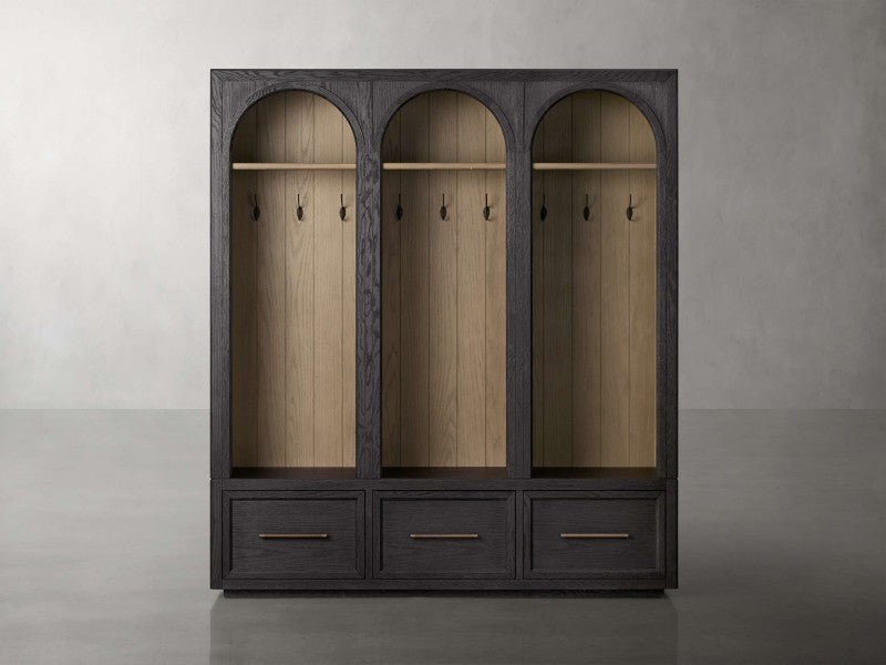 Hattie Triple Entryway Cabinet in Oak 69.75"W