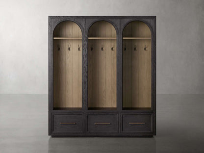 Hattie Triple Entryway Cabinet in Oak 69.75"W