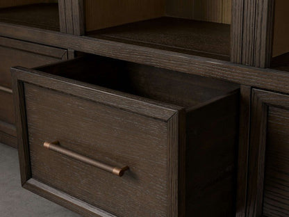 Hattie Triple Entryway Cabinet in Oak 69.75"W