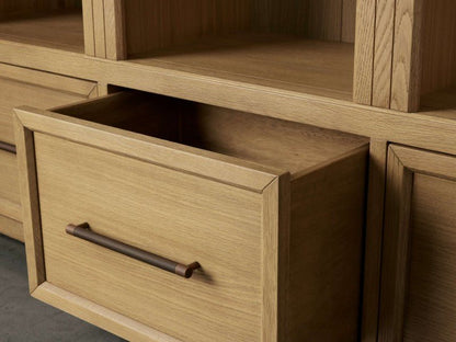 Hattie Triple Entryway Cabinet in Oak 69.75"W