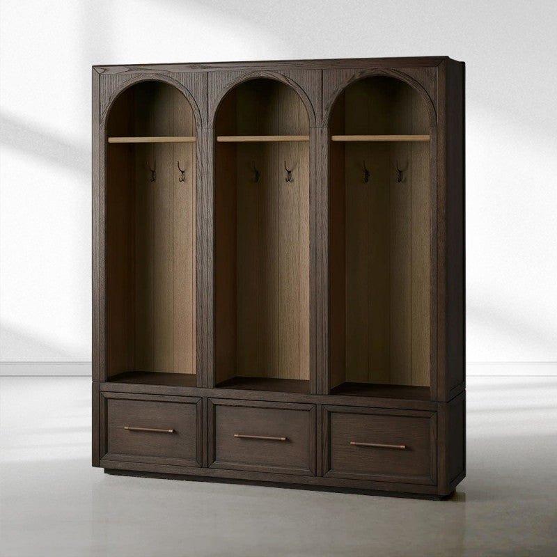 Hattie Triple Entryway Cabinet in Oak 69.75"W