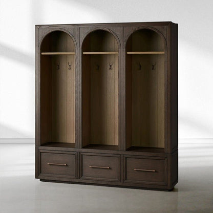 Hattie Triple Entryway Cabinet in Oak 69.75"W