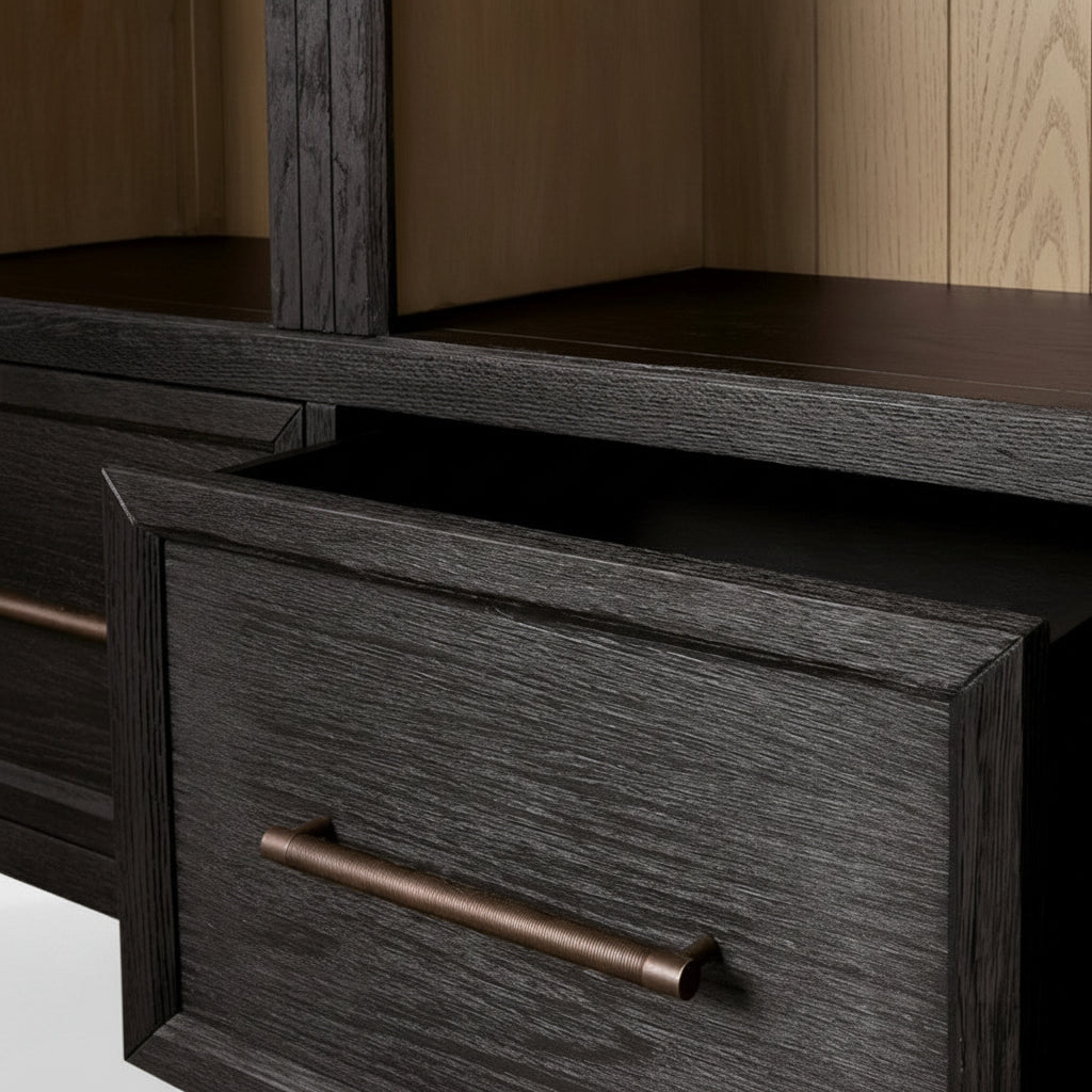 Hattie Triple Entryway Cabinet in Oak 69.75"W