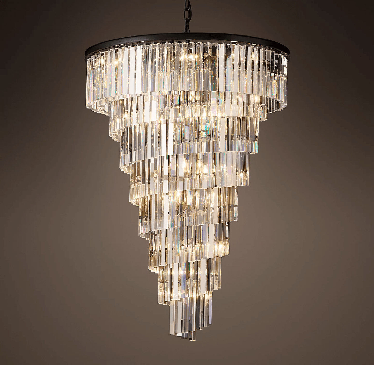 Odeon Spiral Crystal Chandelier 36"- 70"-Nobipets