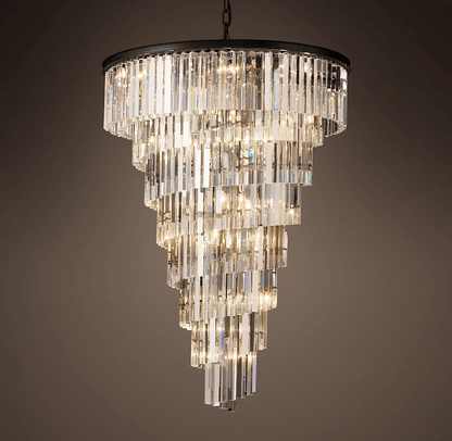 Odeon Spiral Crystal Chandelier 36"- 70"-Nobipets