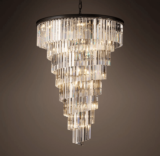 Odeon Spiral Crystal Chandelier 36"- 70"-Nobipets