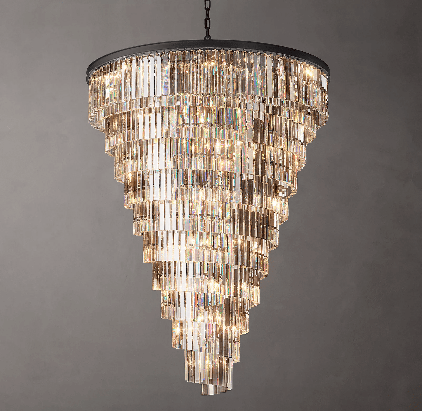 Odeon Spiral Crystal Chandelier 36"- 70"-Nobipets