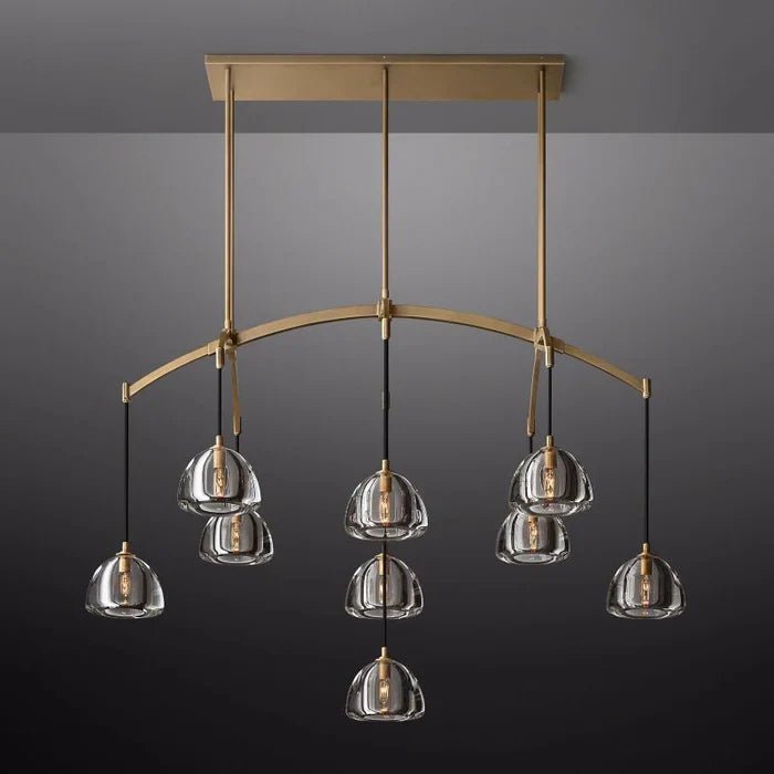 Hemisphere Linear Chandelier 54”