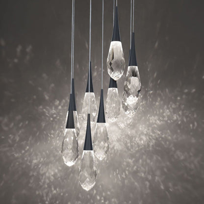 Hibiscus LED Multi Light Pendant Light in Detail.