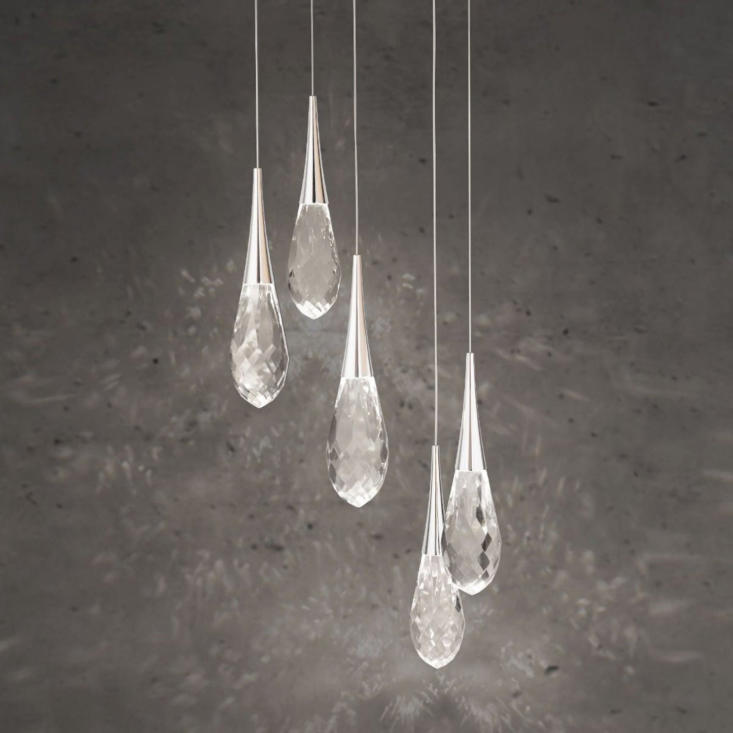 Hibiscus LED Multi Light Pendant Light in Detail.