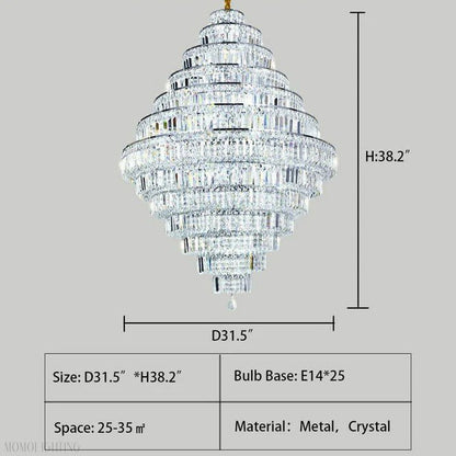 Hilton Foyer & Staircase Chandelier-Nobipets