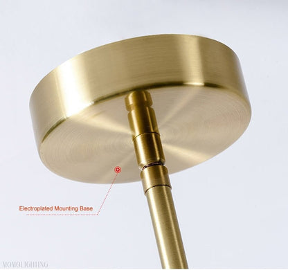 Horizontal Linear Ceiling Hanging Chandelier with Ball Lamps-Nobipets