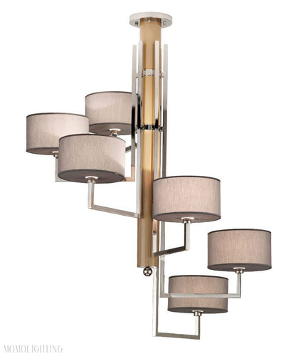 Houston Spiral Modern Chandelier PD5003PN - (Multiply Finishes)-Nobipets