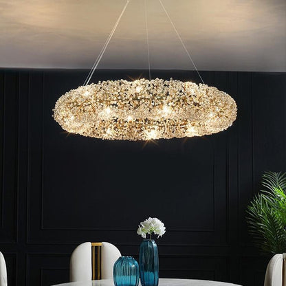 Iissabelle Flower Crystal Chandelier-Nobipets