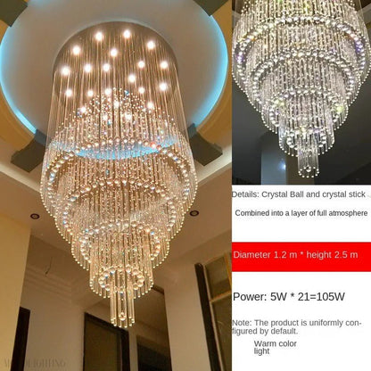 Iris Crystal Chandelier 43.3" 51.1" 59" 98.4''H-Nobipets