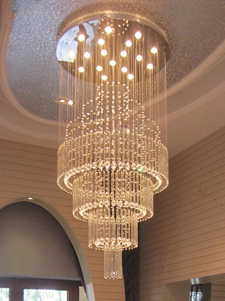 Iris Crystal Chandelier 43.3" 51.1" 59" 98.4''H-Nobipets