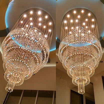 Iris Crystal Chandelier 43.3" 51.1" 59" 98.4''H-Nobipets