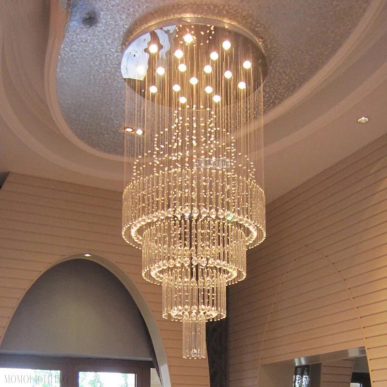 Iris Crystal Chandelier 43.3" 51.1" 59" 98.4''H-Nobipets