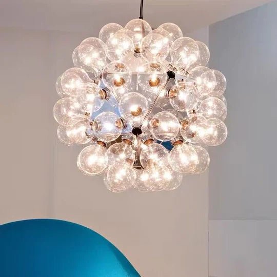 Italian Designer Creative Glass Ball Chandelier Scandinavian Dandelion Hallway/Entryway/Staircase Light Fixture-Nobipets