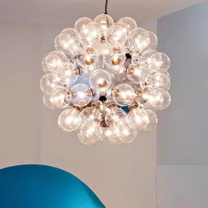 Italian Designer Creative Glass Ball Chandelier Scandinavian Dandelion Hallway/Entryway/Staircase Light Fixture-Nobipets