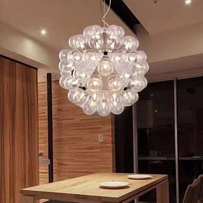 Italian Designer Creative Glass Ball Chandelier Scandinavian Dandelion Hallway/Entryway/Staircase Light Fixture-Nobipets