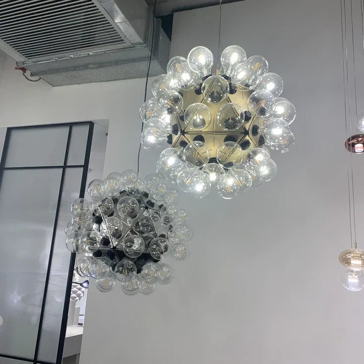 Italian Designer Creative Glass Ball Chandelier Scandinavian Dandelion Hallway/Entryway/Staircase Light Fixture-Nobipets