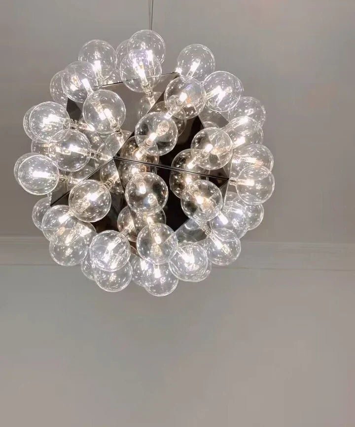 Italian Designer Creative Glass Ball Chandelier Scandinavian Dandelion Hallway/Entryway/Staircase Light Fixture-Nobipets